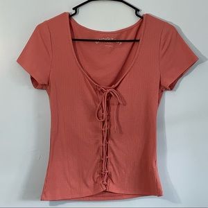 Aeropostale Lace-Up Top
